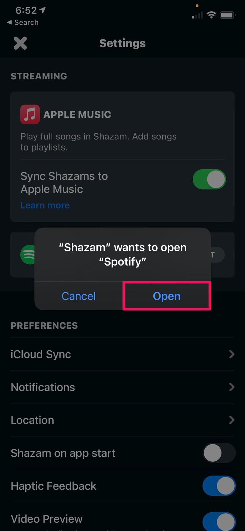 如何将 Shazam 链接到Spotify 而不是 Apple Music
