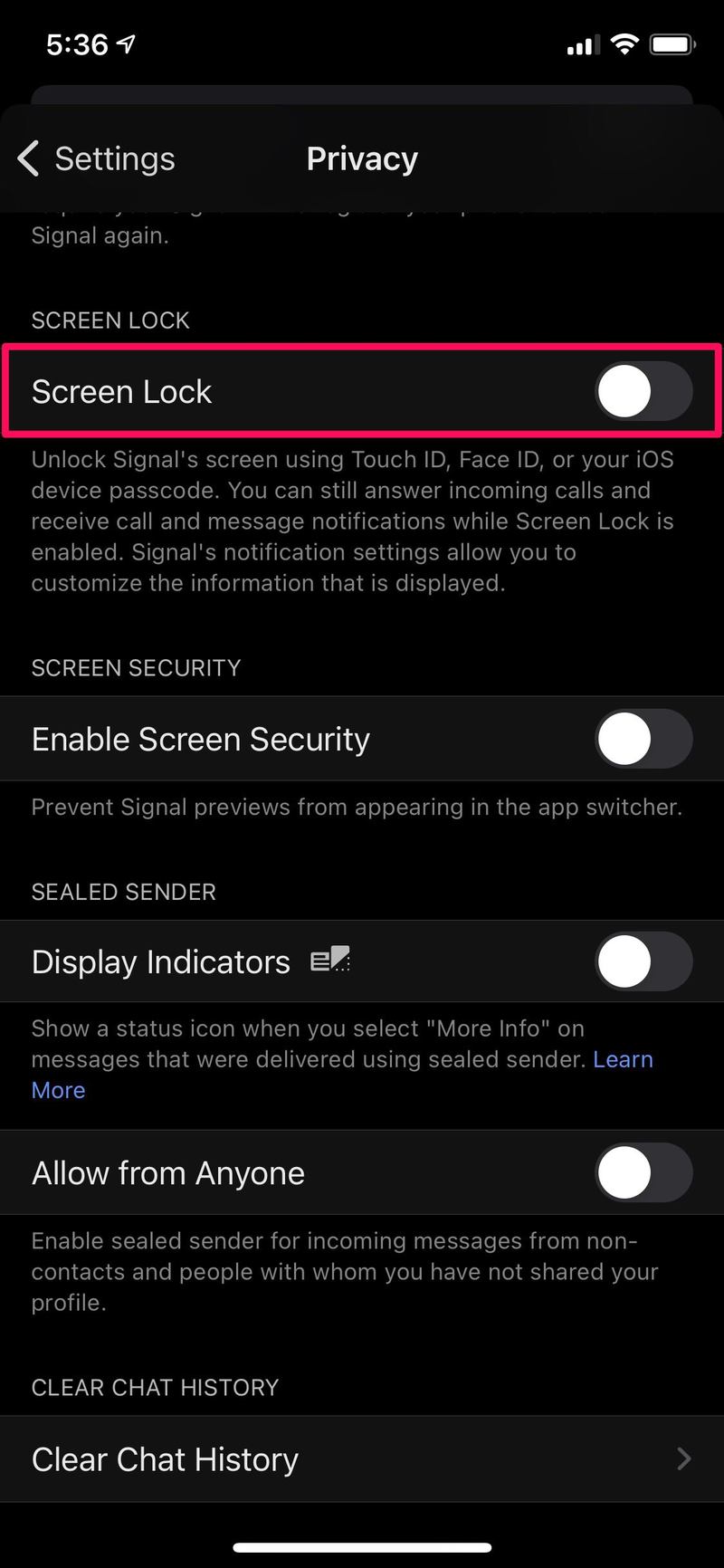 如何锁定信号iPhone 上的面容 ID 或触控 ID