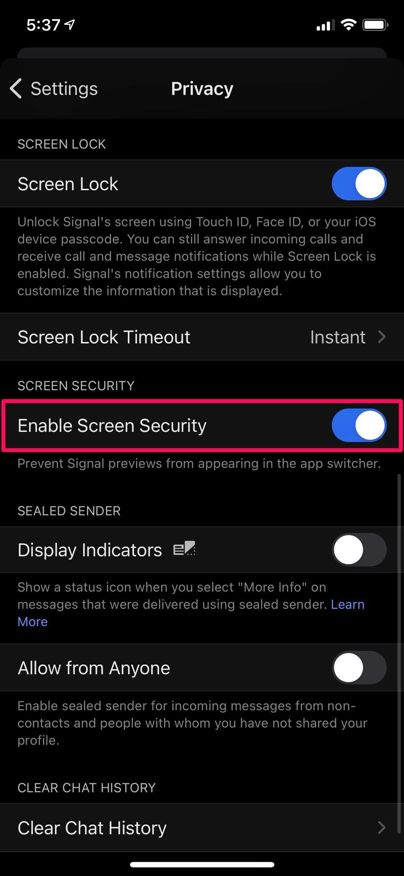 如何在 iPhone 上使用面容 ID 或触控 ID 锁定信号