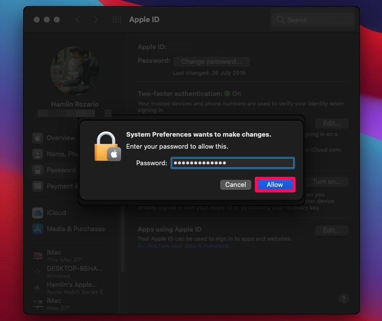 如何在 Mac 上重置 Apple ID 密码