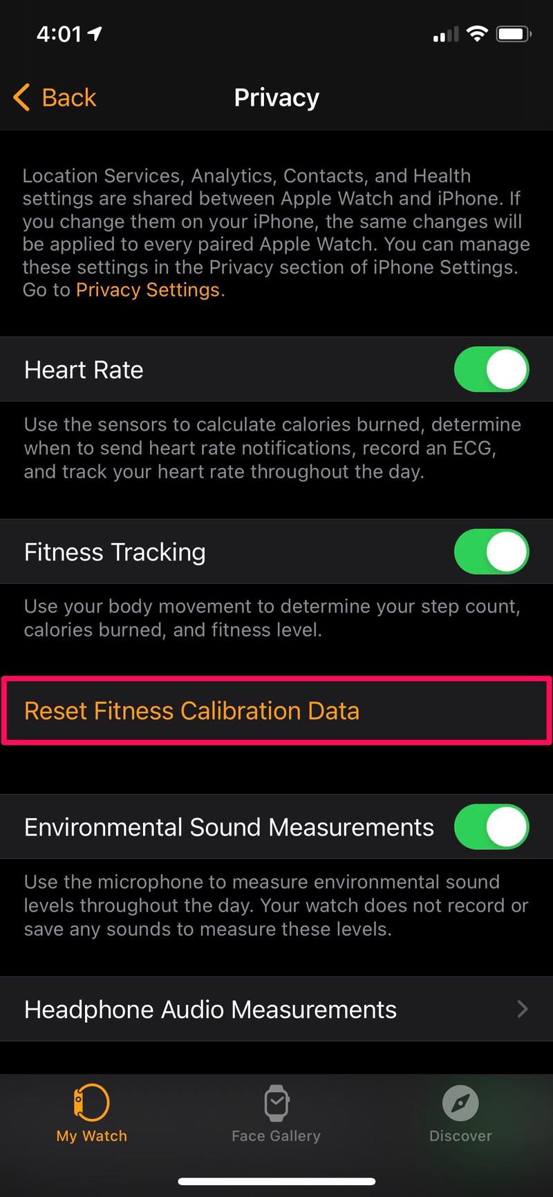 如何在 Apple Watch 上重置健身校准数据