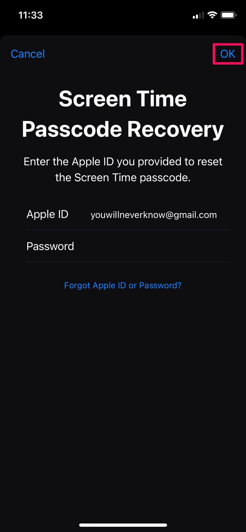 如何在 iPhone 和 iPad 上重置屏幕时间密码