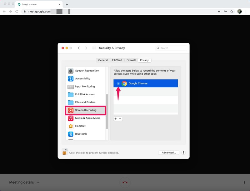 如何使用 Google Meet 进行屏幕共享在 Mac 上