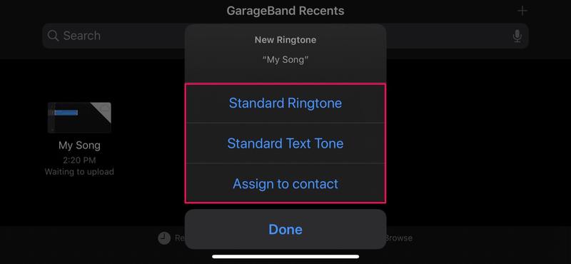 如何将任何歌曲设置为铃声带有 Garageband 的 iPhone