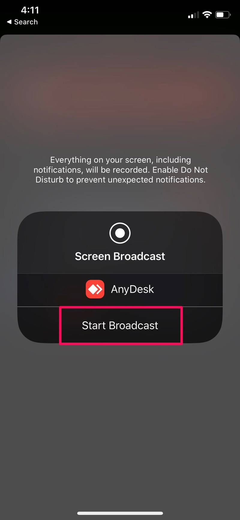如何与 AnyDesk 共享 iPhone 和 iPad 屏幕