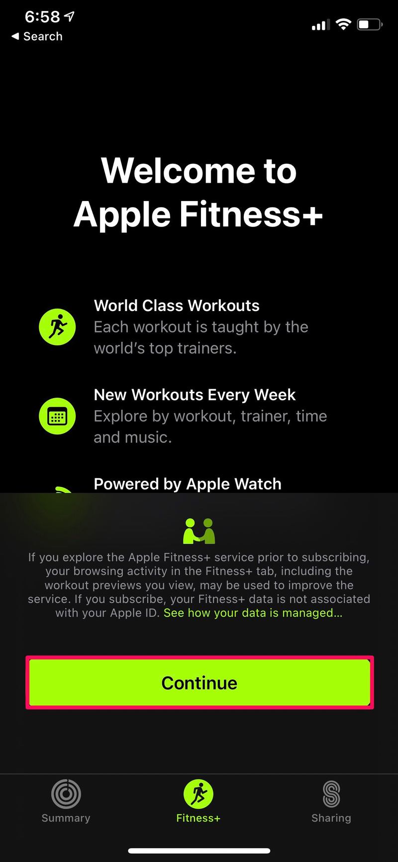 如何注册 Apple Fitness+