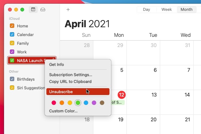 如何取消订阅来自 iPhone、iPad 和 Mac 上的公共日历