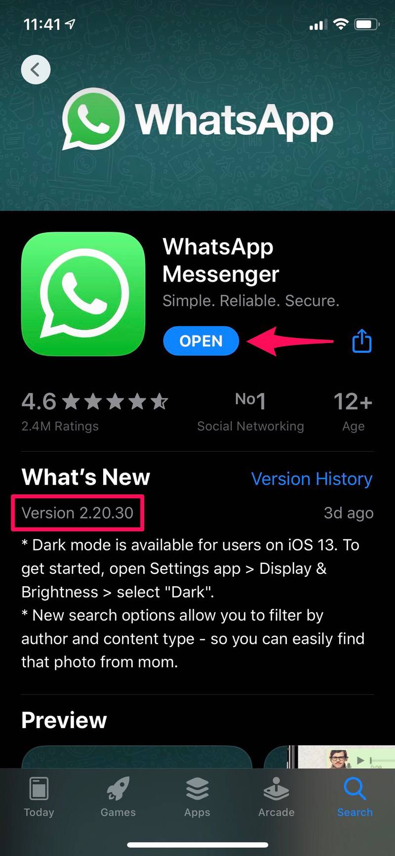 如何在 iPhone 版 WhatsApp 中使用暗模式
