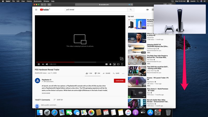 如何在 Safari for Mac 中使用画中画视频
