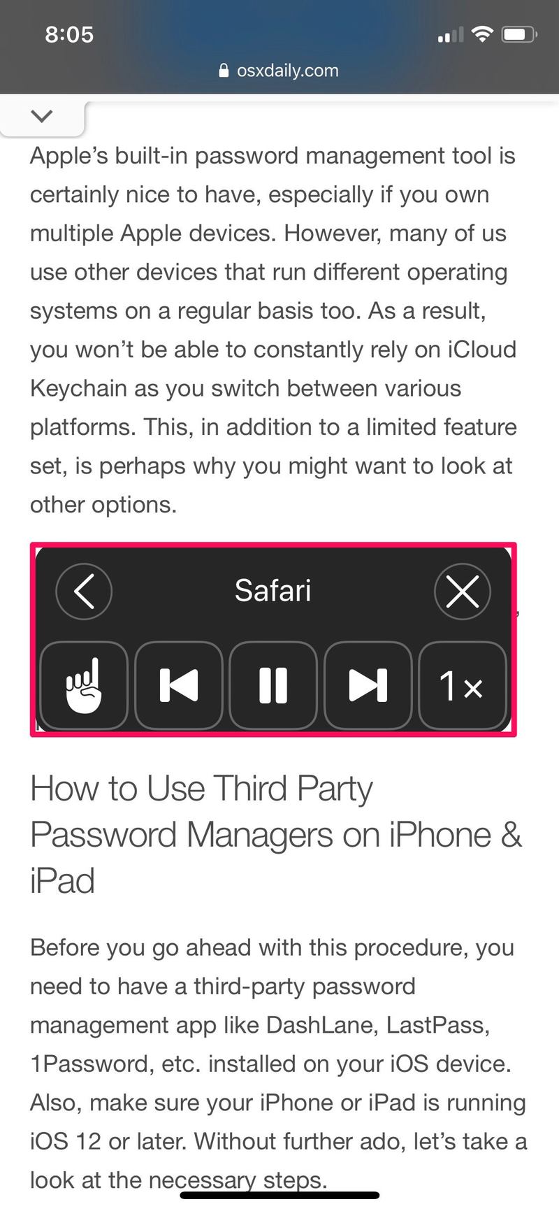 如何在 iPhone 和 iPad 上的 Safari 中使用朗读屏幕