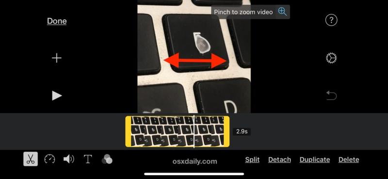 如何裁剪或缩放iOS 版 iMovie 上的视频