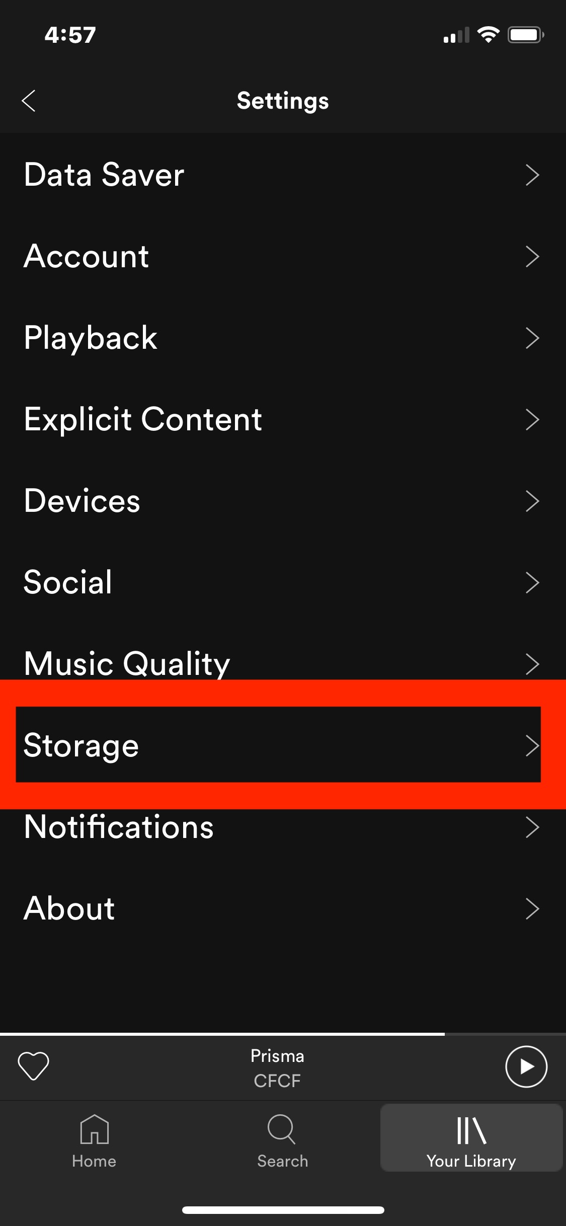 如何从 iPhone 上的 Spotify 中删除缓存或 iPad