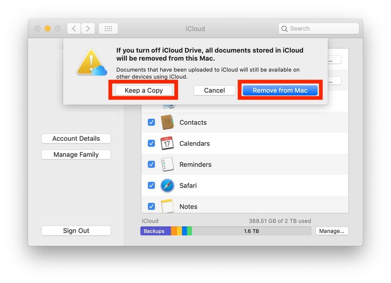 如何在 Mac 上禁用 iCloud Drive