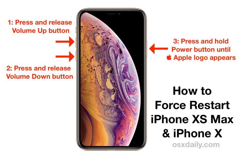 强制重启iPhone X” />  </p>
<p>哦，顺便说一下，您还可以通过简单地关闭 iPhone X 并重新打开它来执行定期重启。您可以通过按下电源/音量按钮，或通过 <a href=