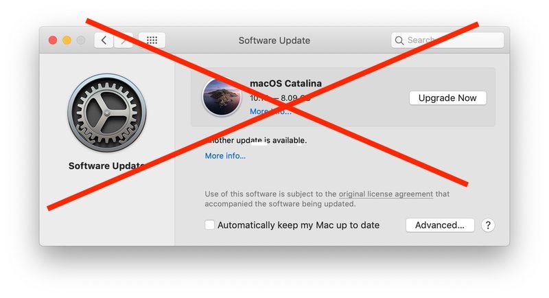 如何在 Mac 上隐藏 MacOS Catalina 更新