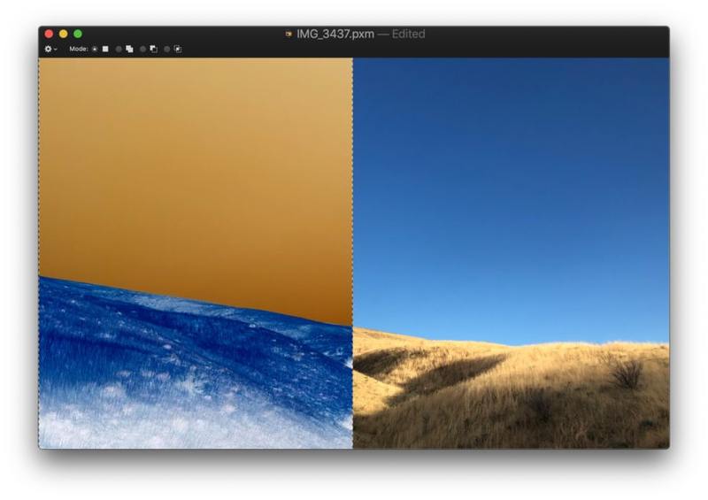 在 Mac 上使用 Pixelmator 反转图像击键