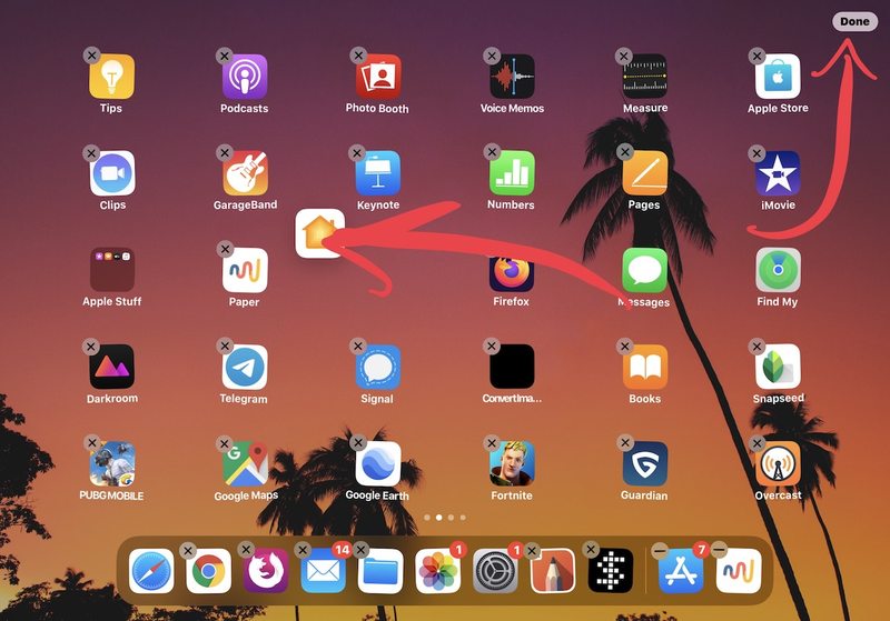 移动和在 iPad 和 iPhone 的主屏幕上排列应用程序图标