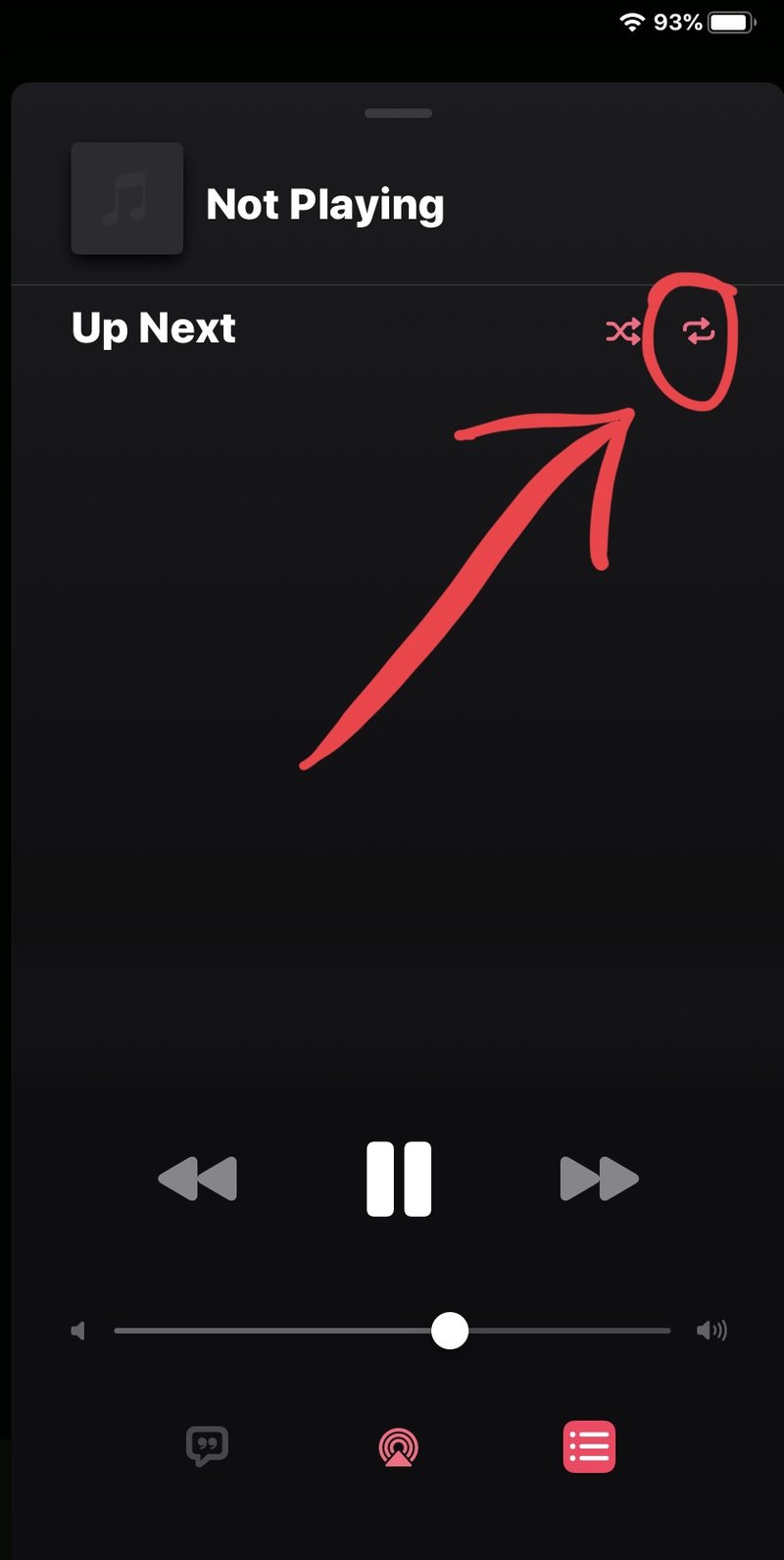 如何重复播放歌曲在 iOS 13 的音乐中