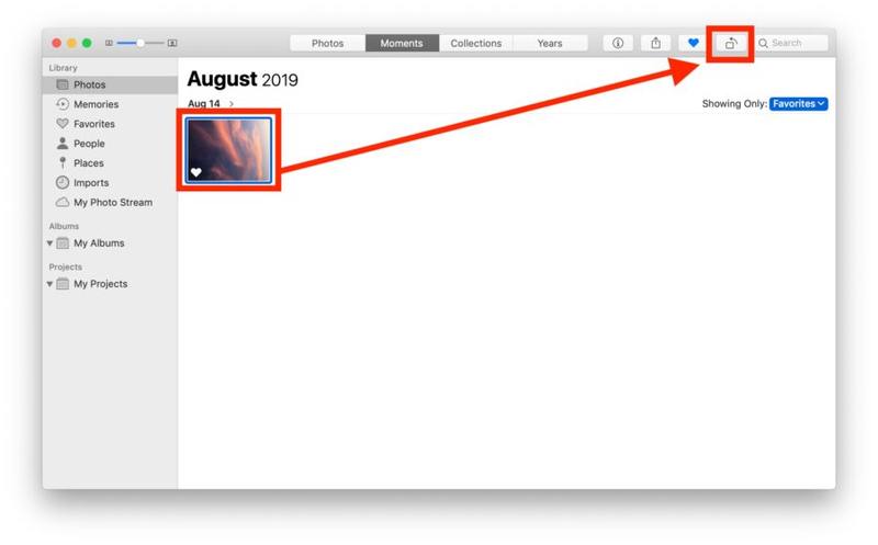 如何旋转图片在 Mac 上的照片中