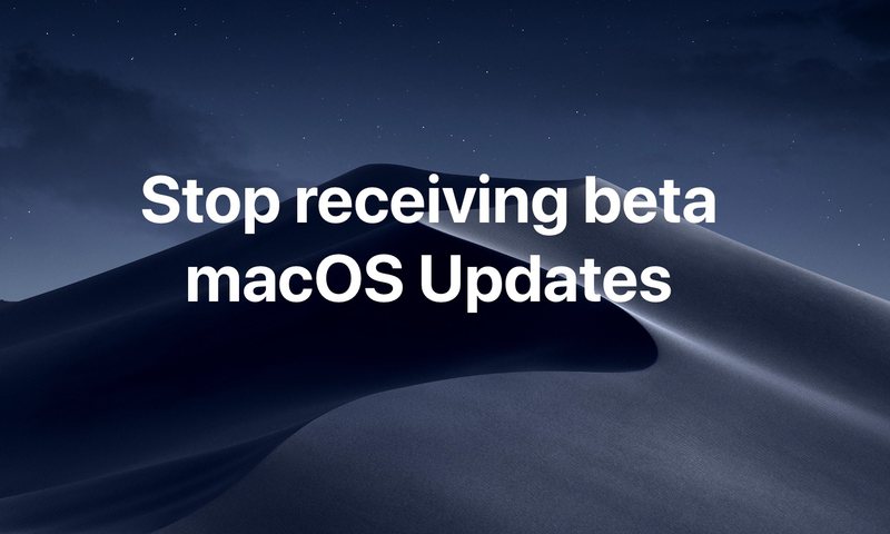 如何停止接收 Beta MacOS 更新