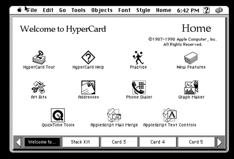 Mac 上的网络浏览器中的 Hypercard