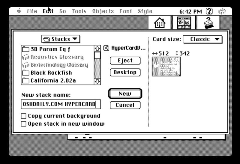 Mac OS X 上的 Hypercard