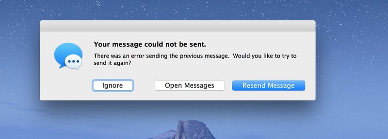 您的消息无法在 Mac 消息上发送错误