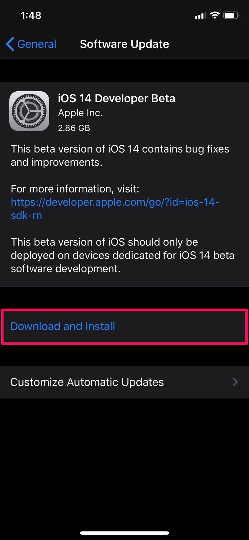 如何在没有开发者帐户的情况下安装 iOS 14 Beta
