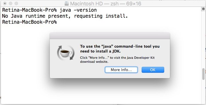 在 OS X El Capitan 中安装 java