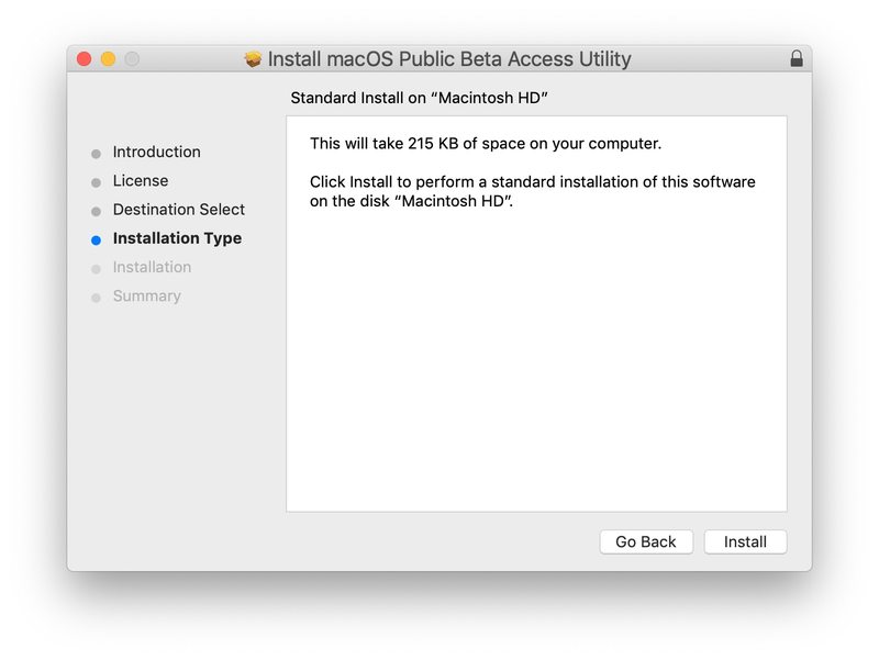 运行 macOS beta 访问实用程序