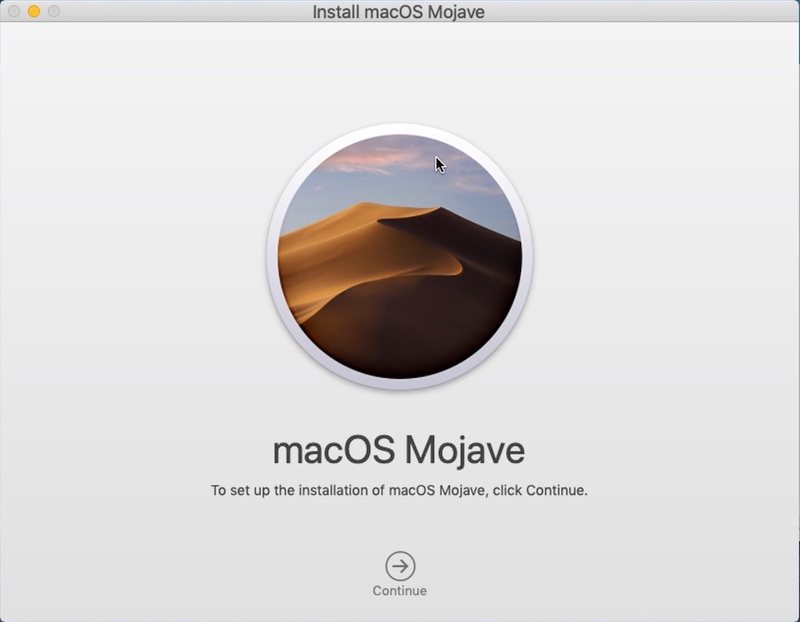 安装 macOS Mojave 屏幕