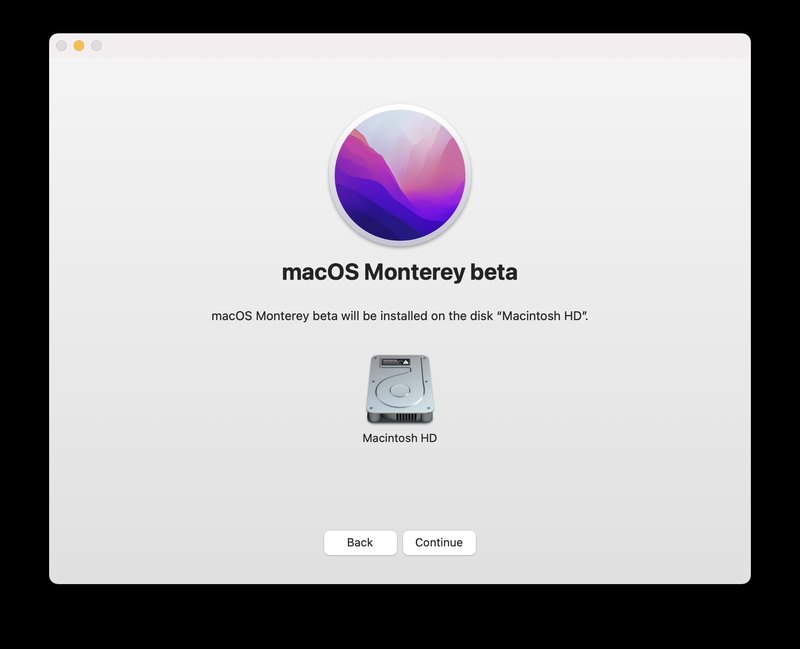 安装 macOS Monterey 公测版