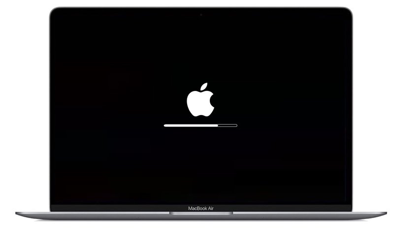 安装 macOS 显示进度条