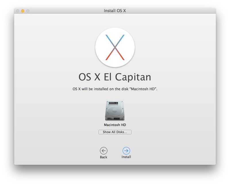 安装 OS X El Capitan