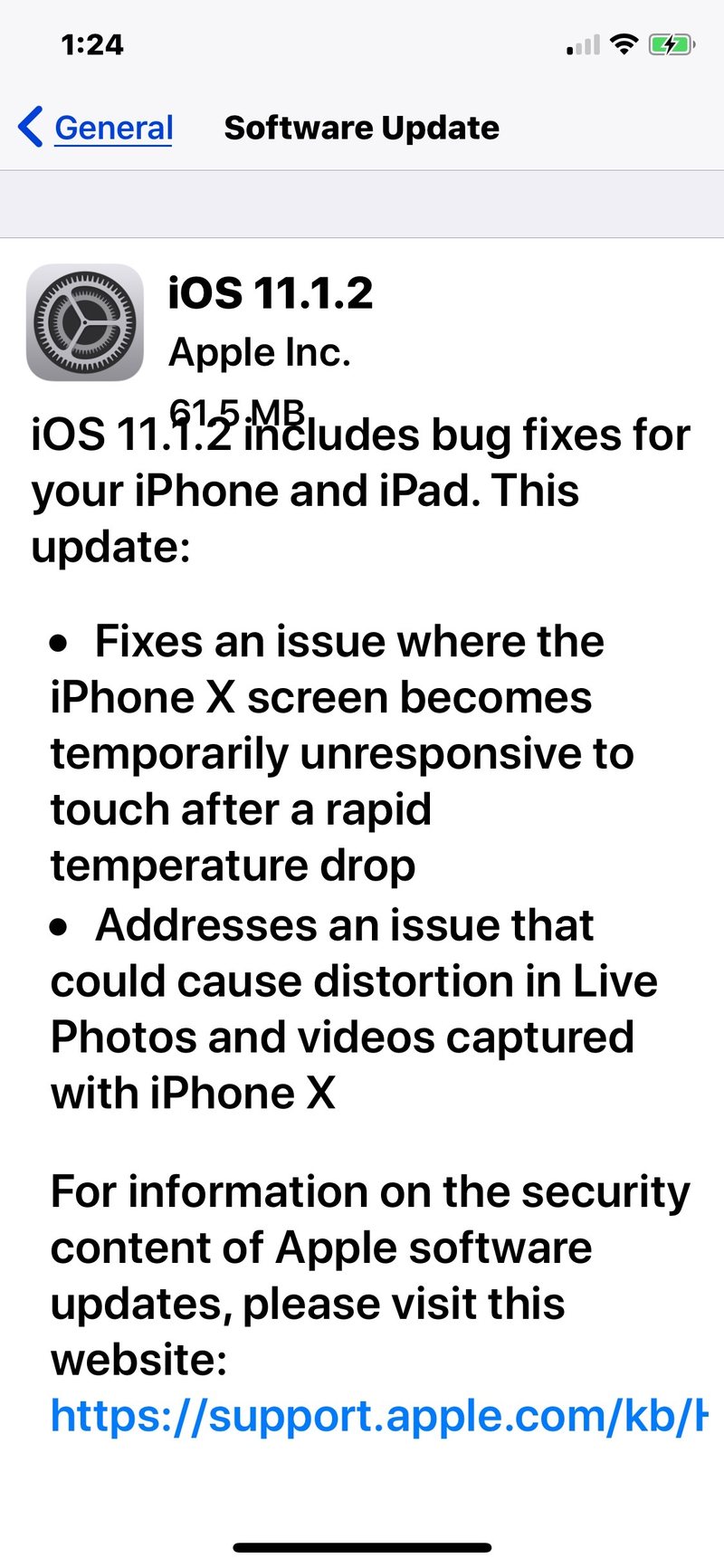 iOS 11.1.2 软件更新