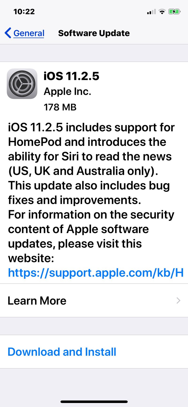 iOS 11.2.5更新下载