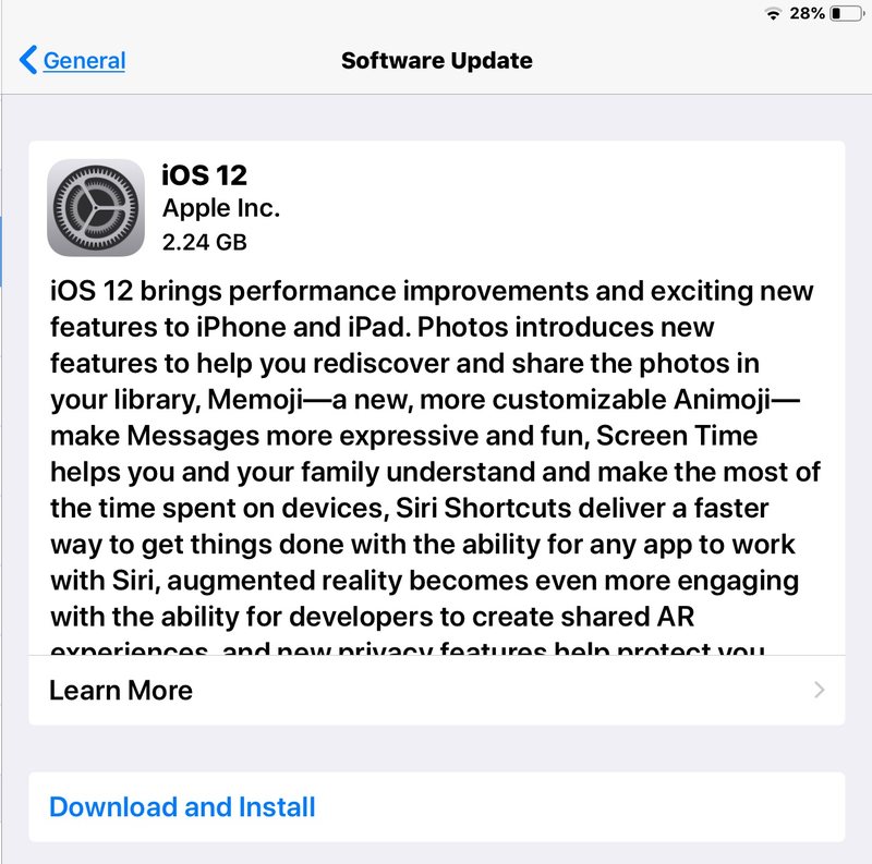 iOS 12 下载