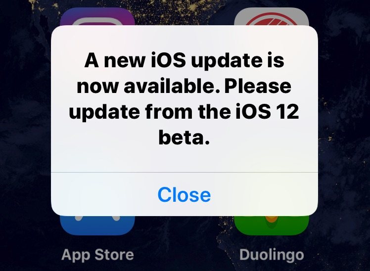 iOS 12 beta 的新 iOS 更新现已可用提醒