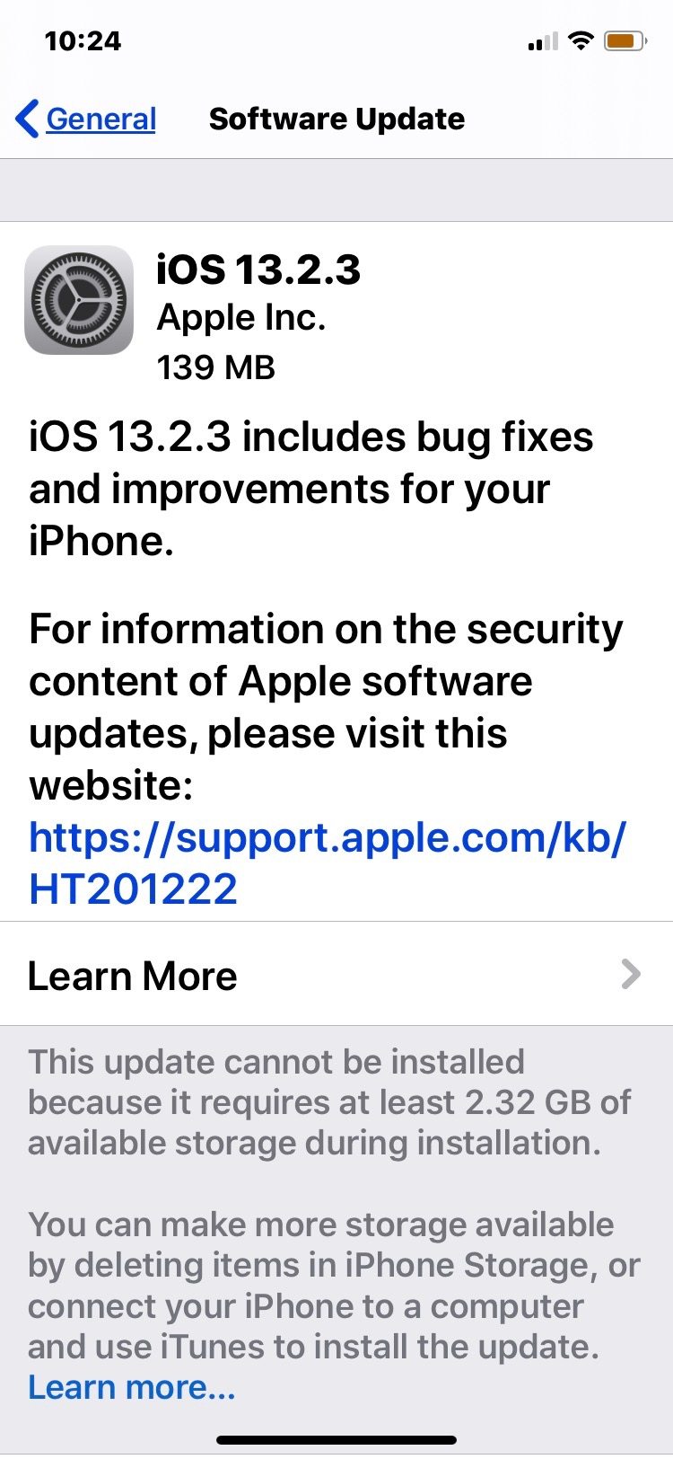 iOS 13.2 .3 软件更新