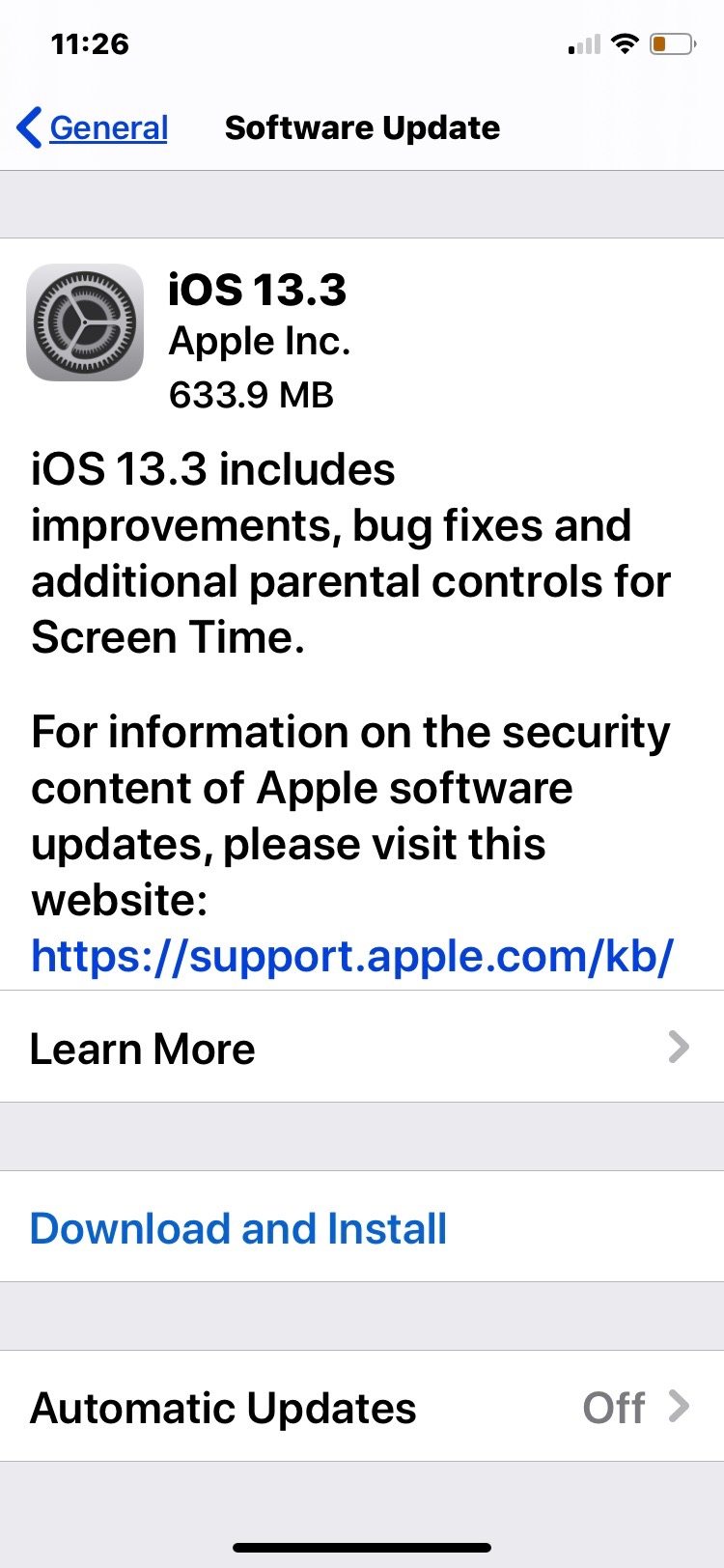 iOS 13.3更新下载