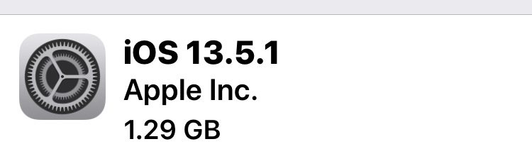 iOS 13.5.1 和 iPadOS 13.5.1 更新