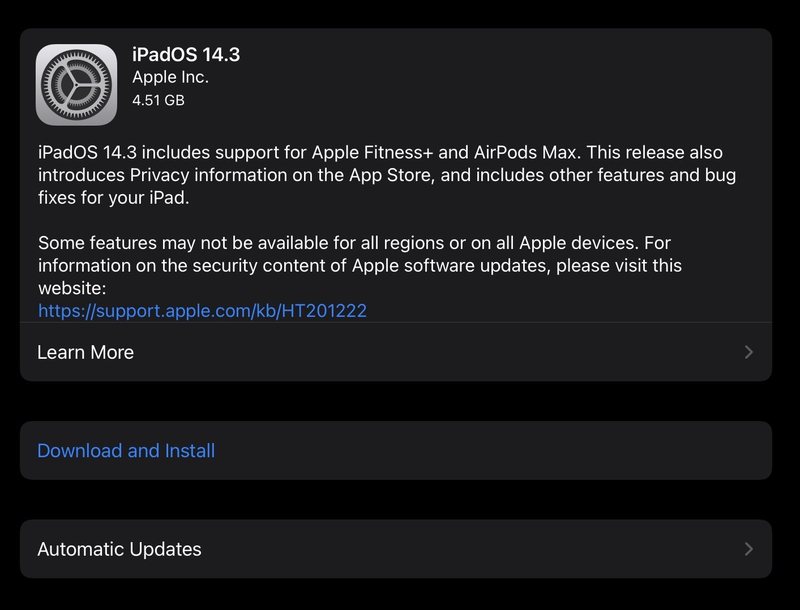 iOS 14.3 和 iPadOS 14.3 下载