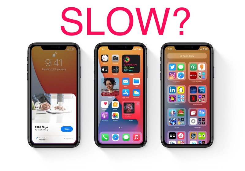 iOS 14感觉慢？这就是为什么” />  </p>
<p>更新到 iOS 14 或 iPadOS 14 后，您的 iPhone 是否感觉有点慢？好吧，你并不孤单，因为这似乎是每次主要 iOS 软件更新后几天的问题。通常，将你的设备更新到 iOS 14 和 iPadOS 14 应该会让你的 iPhone 或 iPad 感觉更流畅，但情况可能不一定马上就会如此，特别是对于支持更新的旧设备。</p>
<p>因此，如果您是在更新到 iOS 14 或 iPadOS 14 后面临性能低下的用户之一，请不要担心。我们会告诉您为什么会发生这种情况，并且有多种原因。 </p>
<p>我们将为您提供一些提示，帮助您加快运行 iOS 14 的 iPhone 或运行 iPadOS 14 的 iPad（如果您感觉最新更新迟缓）。</p>
<h3>刚更新到 iOS 14 或 iPadOS 14 感觉很慢？耐心点！</h3>
<p>在任何重大系统软件更新后，您的 iPhone 或 iPad 会在一段时间内执行一些后台任务，这会让设备感觉比平时慢。这是正常现象，请耐心等待。让您的 iPhone 或 iPad 完成所有后台活动和索引，以确保顺畅运行。</p>
<p>让您的 iPhone 或 iPad 通宵通电并连接到互联网通常是一个理想的做法，如果您的设备上有大量内容（数以万计的照片和视频、文档等），那么甚至可能需要几个晚上。后台任务、索引活动和其他内务处理任务应在您醒来时完成，性能不应再感到缓慢或呆滞。</p>
<p>请记住，这些任务也会比平时更快地耗尽 iPhone 或 iPad 的电池电量。但是一旦后台活动完成，事情就会恢复正常。</p>
<p>将 iPhone 或 iPad 更新到新系统软件版本后发生的初始后台活动通常是设备“感觉”缓慢的首要原因。幸运的是，它会随着时间的推移自行解决，所以只需在晚上插入您的设备并让它保持原样，并在必要时连续重复几个晚上。</p>
<h3>安装任何可用的新更新</h3>
<p>虽然您最近更新到 iOS 14，但请确保您的设备有任何其他可用的修补程序更新。 Apple 通常倾向于通过后续更新解决稳定性问题和错误，因此安装这些是个好主意。</p>
<p>要检查是否有可用的更新，请前往“设置”->“通用”->“软件更新”，如果有任何新软件可用，请点击“下载并安装”。 <a href=
