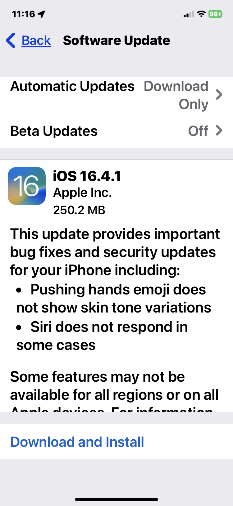 iOS 16.4.1 更新显示可用在 iPhone 上下载