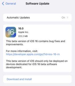 立即安装 iOS 16 beta 
