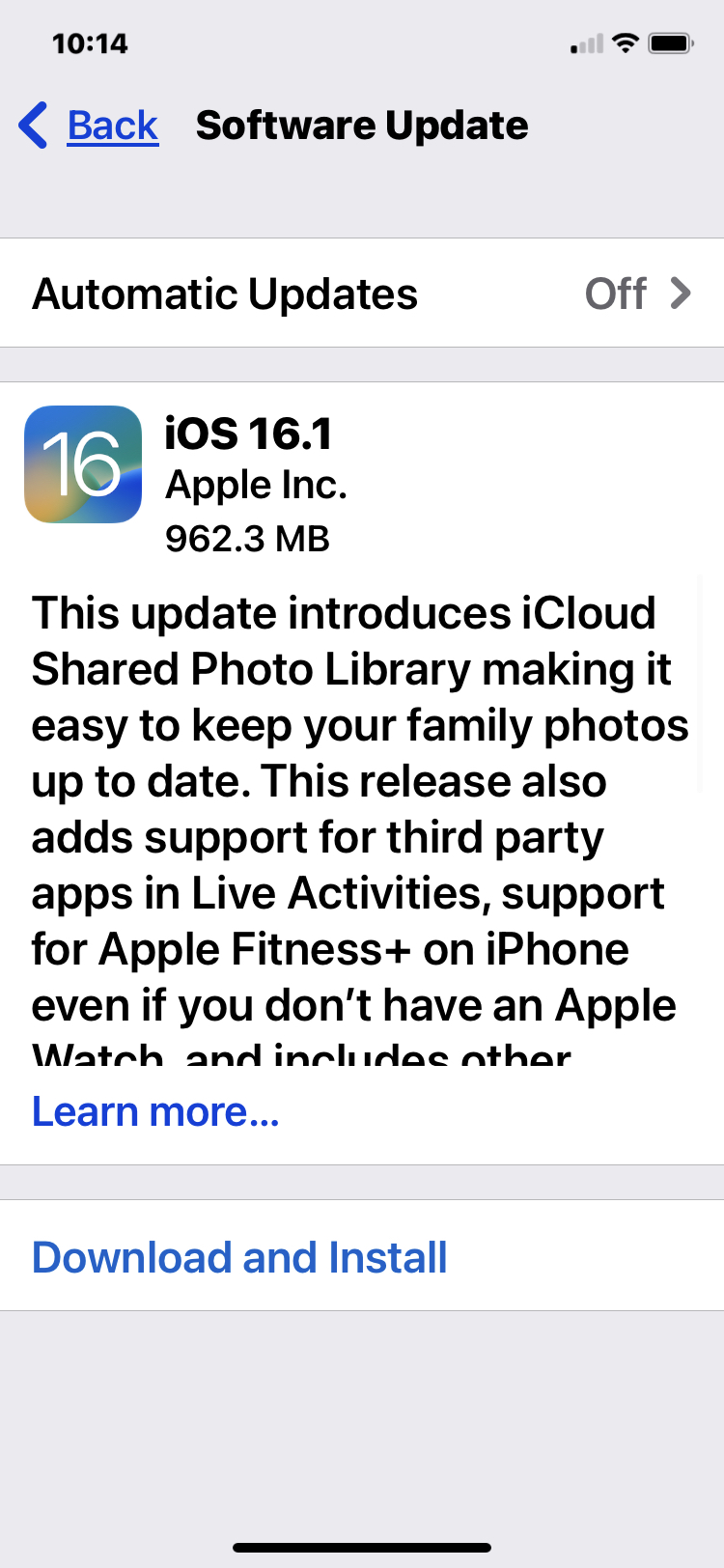 iOS 16.1更新下载