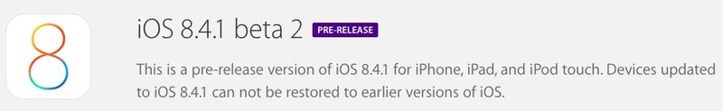 iOS 8.4.1 测试版 2