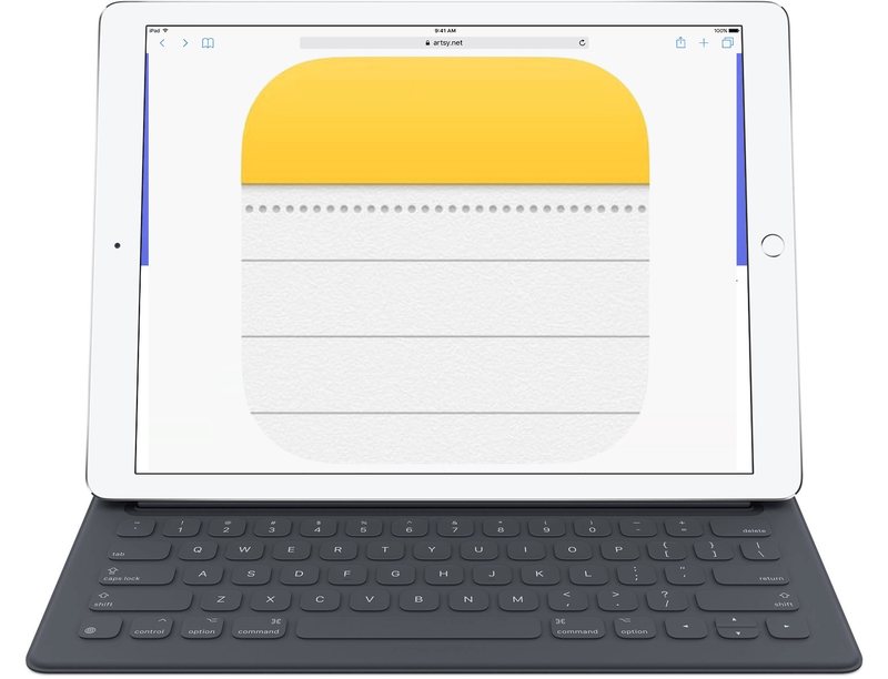 iPad 上的笔记应用程序具有键盘快捷键，可让您更轻松地打字和书写