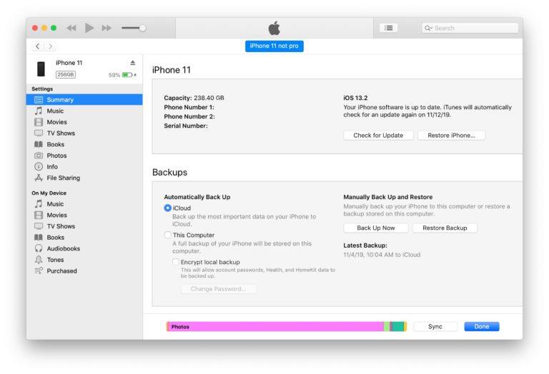 iTunes 与 iPhone 11 和iPhone 11 Pro》 />   <!--</ol-->
<p>值得注意的是，所需的 iTunes 软件更新在 macOS 的典型软件更新部分不可用。</p>
<p>此外，必要的软件更新提示并不总是单独出现在 iTunes 中，或者它可能隐藏在 iTunes 主屏幕后面，如果您在 Mac 上使用多个屏幕和桌面，它甚至可能隐藏在另一个显示器或 Space 上。尽管如此，有必要将此软件更新安装到 iTunes，以便 Mac 和 iTunes 识别、使用和连接到 iPhone 11、iPhone 11 Pro、iPhone 11 Pro Max。</p>
<p>* 回想一下，如果您不想，可以<a href=