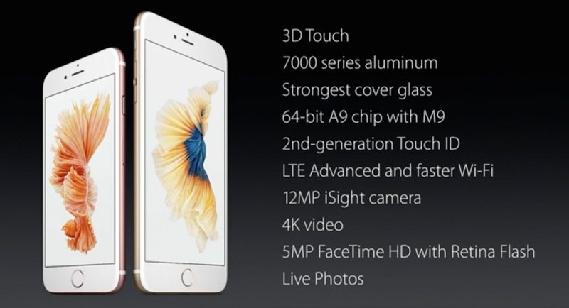 iPhone 6S 规格表